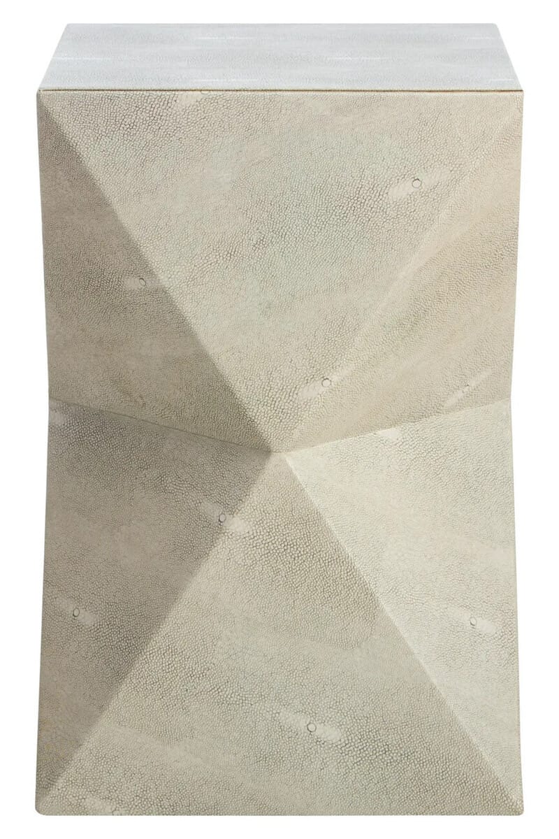Esperance Living Cardona Grey Shagreen Effect Side Table House of Isabella UK