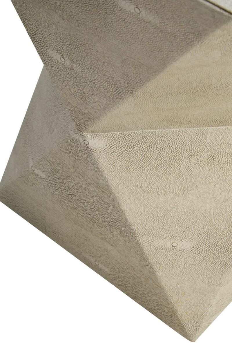 Esperance Living Cardona Grey Shagreen Effect Side Table House of Isabella UK