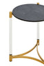 Esperance Living Cardona Set Of Two Black Shagreen Effect Side Tables House of Isabella UK