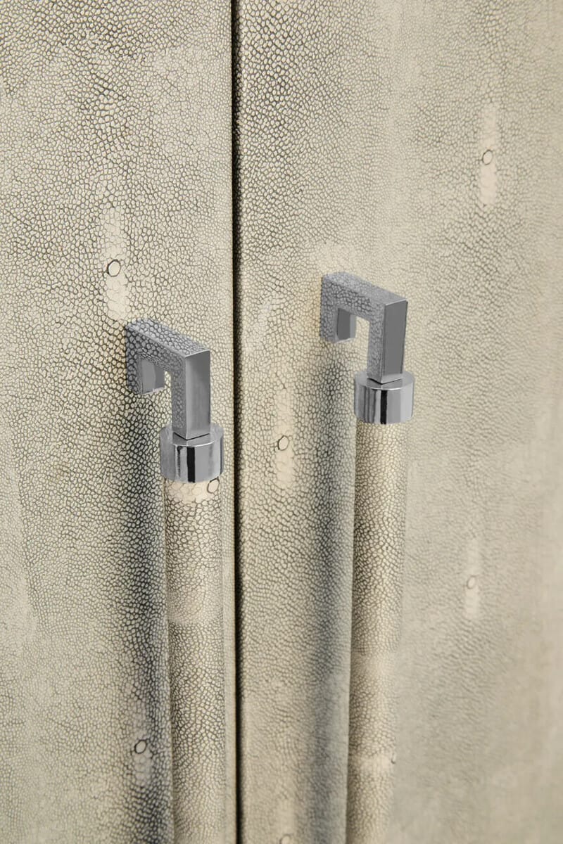 Esperance Living Cardona Two Door Grey Shagreen Effect Cabinet House of Isabella UK