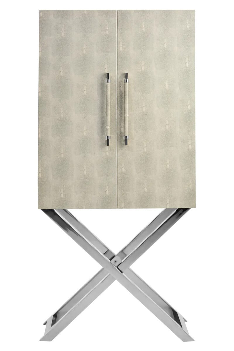 Esperance Living Cardona Two Door Grey Shagreen Effect Cabinet House of Isabella UK
