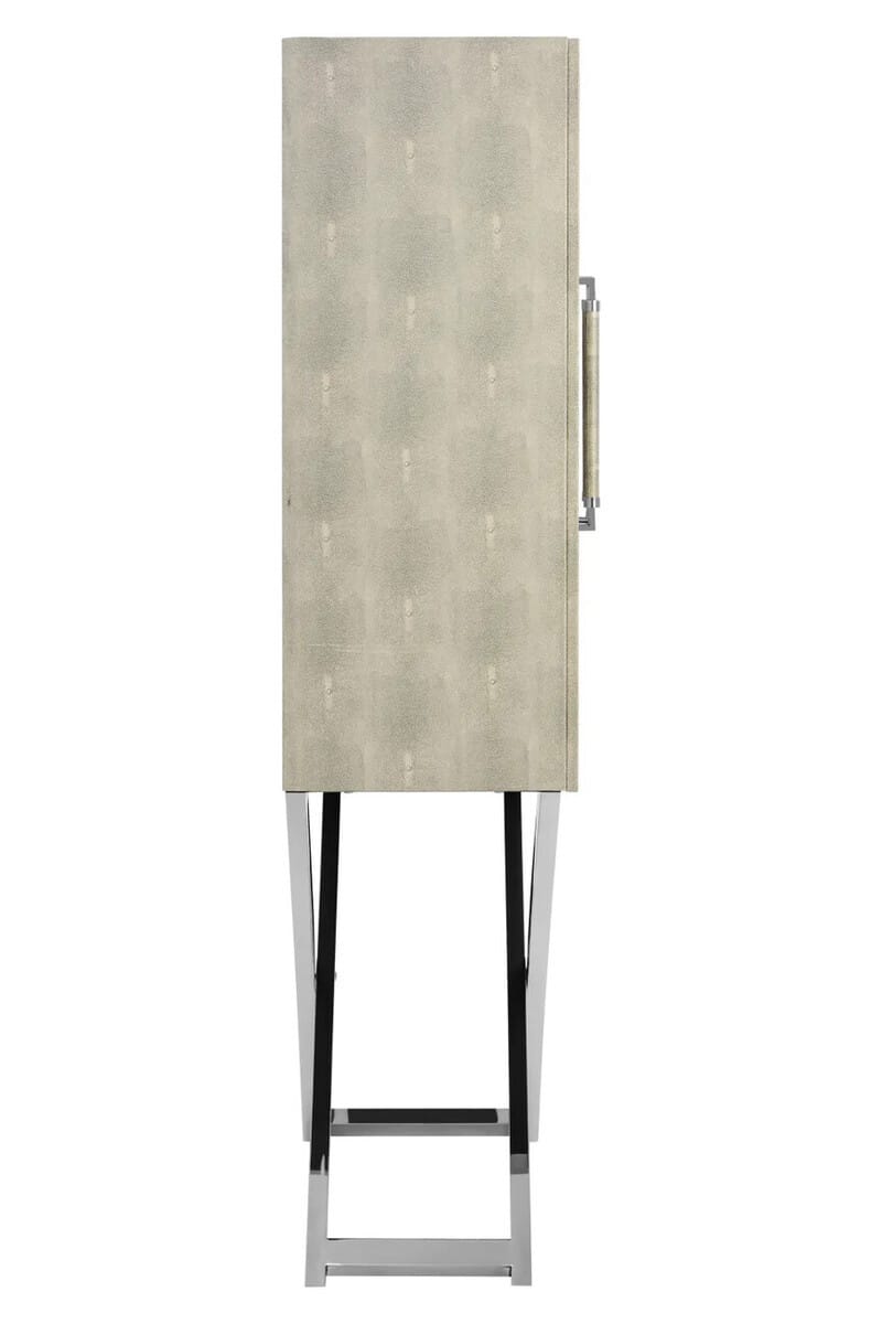 Esperance Living Cardona Two Door Grey Shagreen Effect Cabinet House of Isabella UK