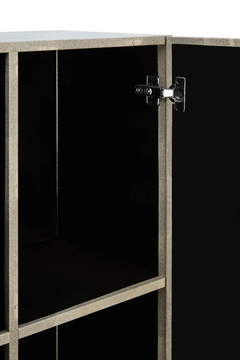 Esperance Living Cardona Two Door Grey Shagreen Effect Cabinet House of Isabella UK