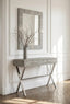 Esperance Living Cardona Two Drawer Grey Shagreen Effect Console Table House of Isabella UK