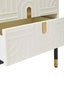 Esperance Living Danta Off White 2 Drawer Side Table House of Isabella UK