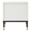 Esperance Living Danta Off White 2 Drawer Side Table House of Isabella UK