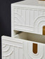 Esperance Living Danta Off White 2 Drawer Side Table House of Isabella UK