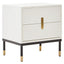 Esperance Living Danta Off White 2 Drawer Side Table House of Isabella UK