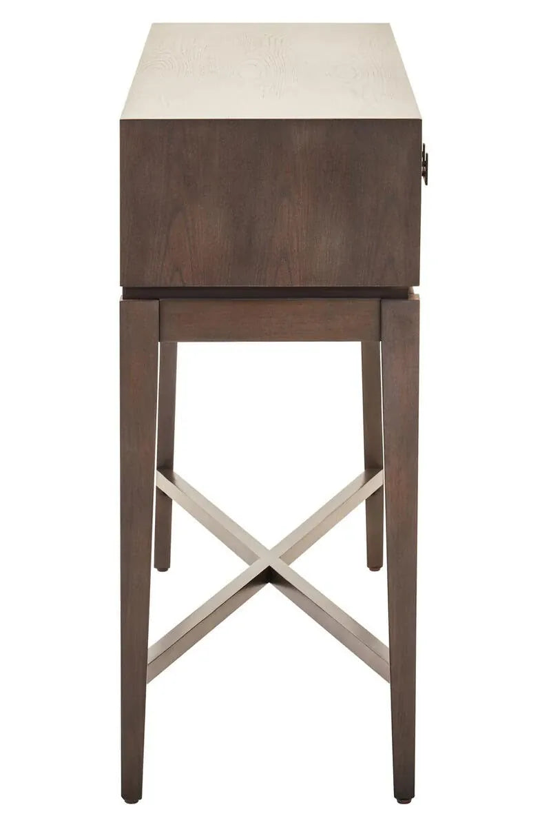 Esperance Living Dimaro Antique Grey Two Drawer Console Table House of Isabella UK