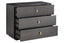 Esperance Living Dorsino Brown Grey Wood Veneer Three Drawer Chest House of Isabella UK