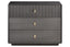 Esperance Living Dorsino Brown Grey Wood Veneer Three Drawer Chest House of Isabella UK