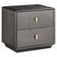 Esperance Living Dorsino Brown Grey Wood Veneer Two Drawer Bedside Table House of Isabella UK