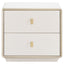 Esperance Living Dorsino Ivory Wood Veneer Two Drawer Bedside Table House of Isabella UK