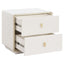 Esperance Living Dorsino Ivory Wood Veneer Two Drawer Bedside Table House of Isabella UK