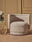 Esperance Living Drake Taupe Chenille Effect Curved Chair House of Isabella UK
