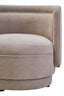 Esperance Living Drake Taupe Chenille Effect Curved Chair House of Isabella UK
