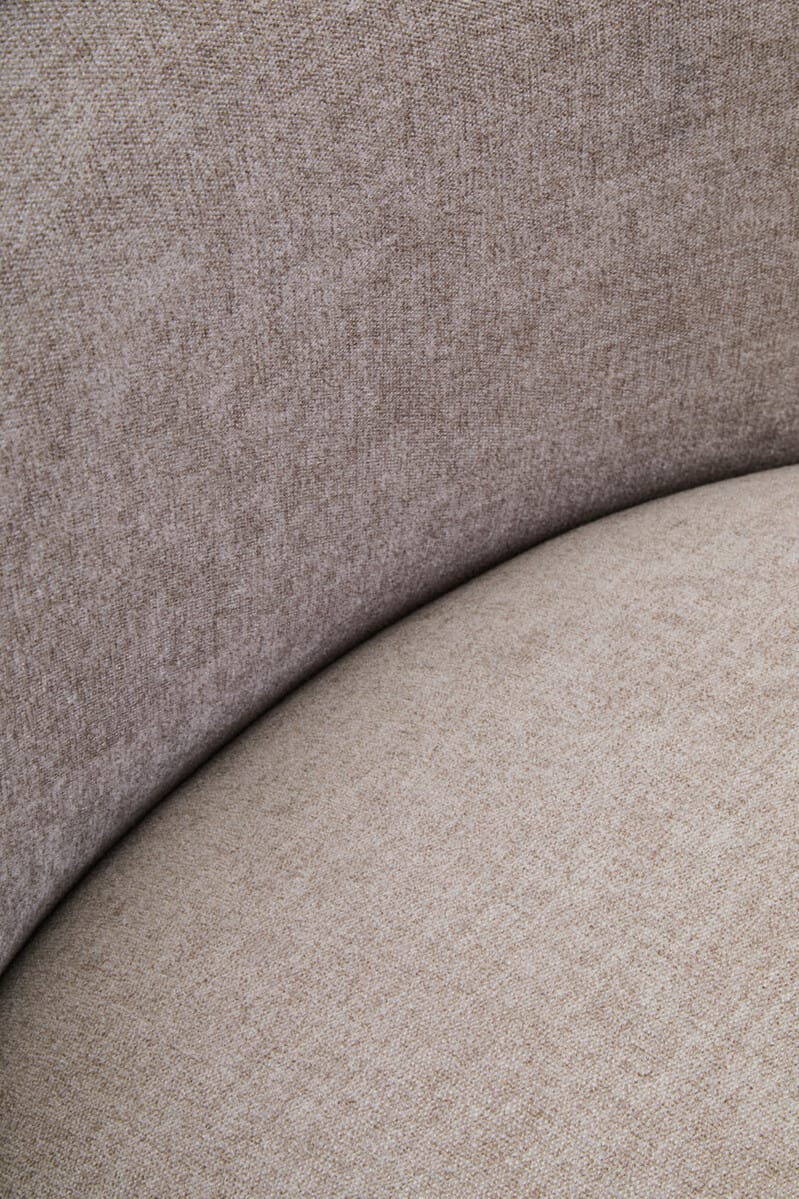 Esperance Living Drake Taupe Chenille Effect Curved Chair House of Isabella UK