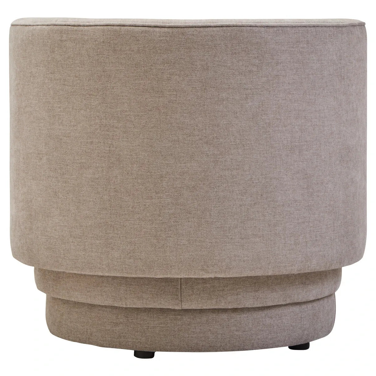 Esperance Living Drake Taupe Chenille Effect Curved Chair House of Isabella UK