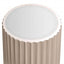Esperance Living Dusino Champagne Gold Finish Flute Detail Side Table with Glass Top House of Isabella UK