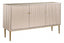 Esperance Living Dusino Champagne Gold Finish Three Door Flute Detail Sideboard House of Isabella UK