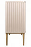 Esperance Living Dusino Champagne Gold Finish Three Door Flute Detail Sideboard House of Isabella UK