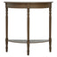 Esperance Living Heritage Dark Brown Half Moon Wooden Console Table House of Isabella UK