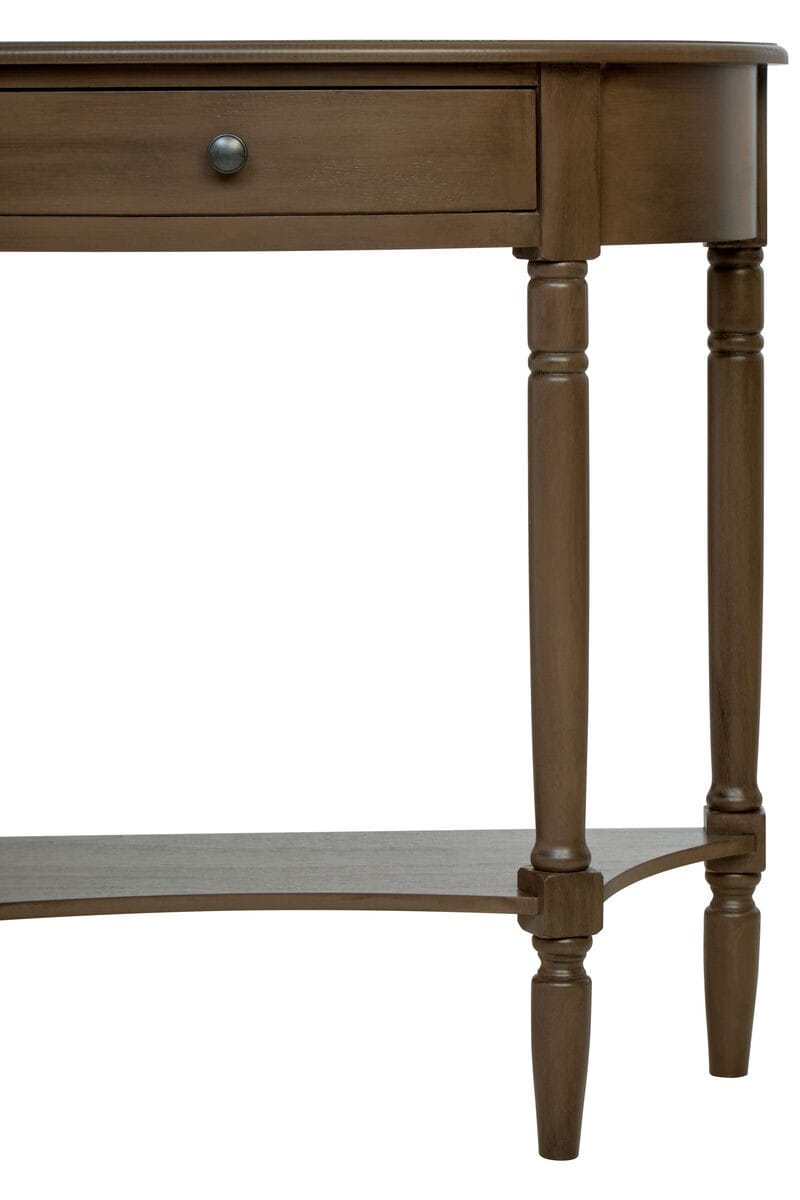 Esperance Living Heritage Dark Brown One Drawer Wooden Console Table House of Isabella UK