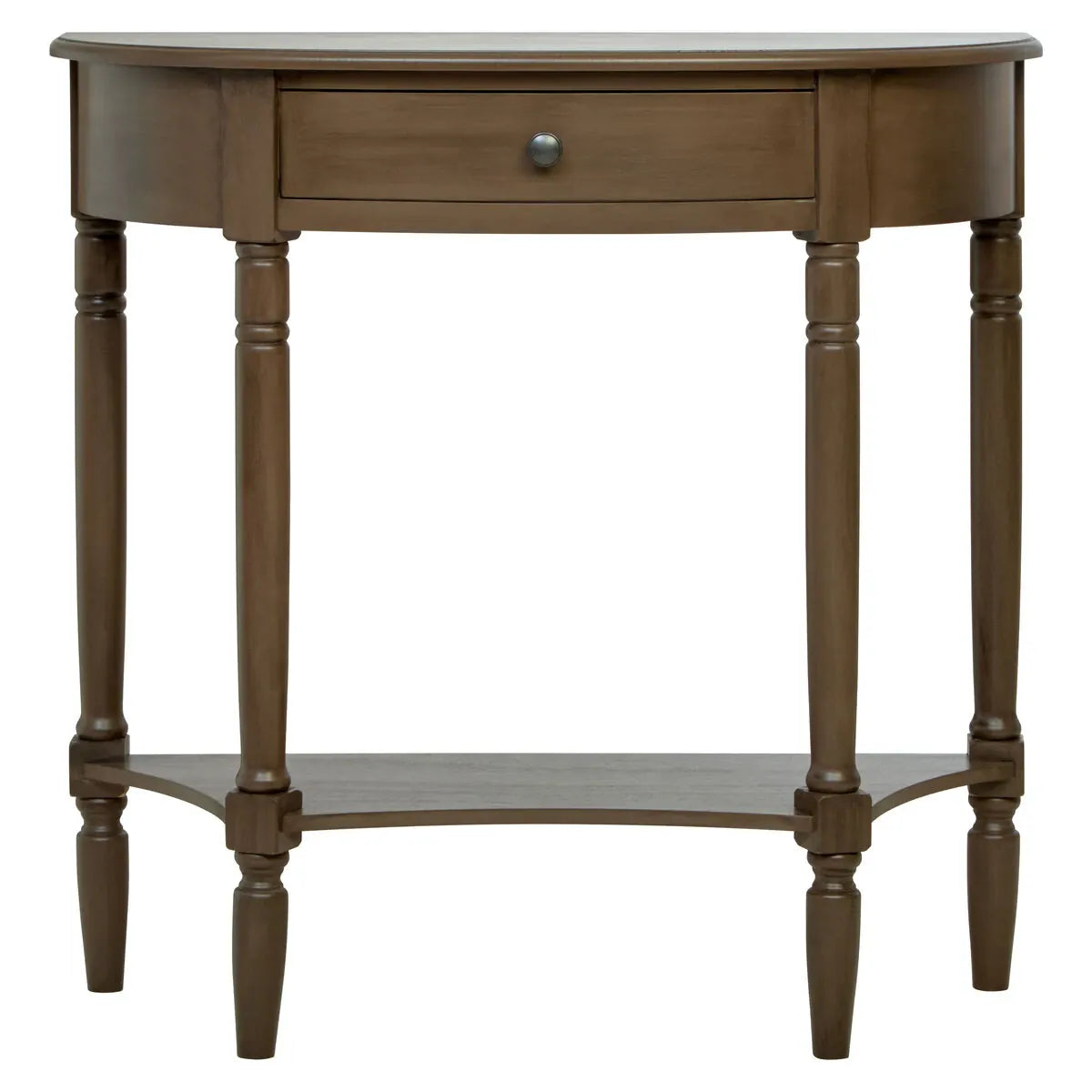 Esperance Living Heritage Dark Brown One Drawer Wooden Console Table House of Isabella UK