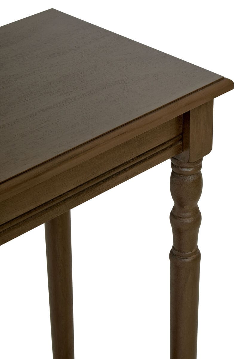 Esperance Living Heritage Dark Brown Rectangular Wooden Console Table House of Isabella UK