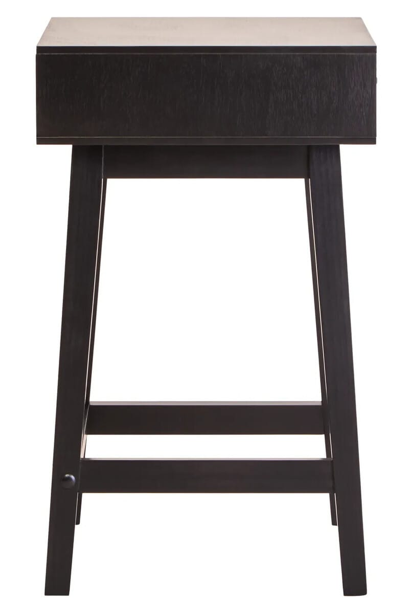 Esperance Living Heritage One Drawer Black Finish Wooden Side Table House of Isabella UK