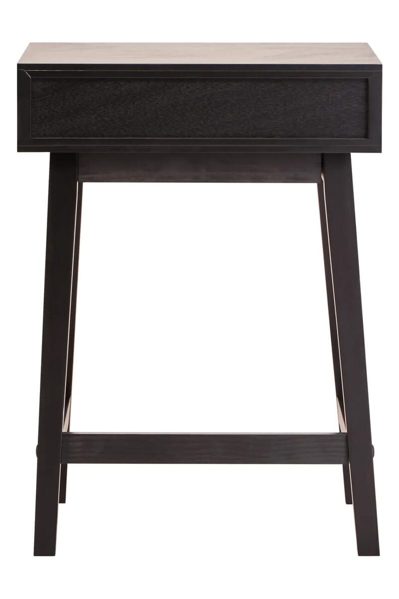 Esperance Living Heritage One Drawer Black Finish Wooden Side Table House of Isabella UK