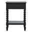 Esperance Living Heritage One Drawer Bobble Detail Black Wooden Bedside Table House of Isabella UK