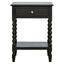 Esperance Living Heritage One Drawer Bobble Detail Black Wooden Bedside Table House of Isabella UK