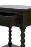 Esperance Living Heritage One Drawer Bobble Detail Black Wooden Bedside Table House of Isabella UK