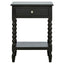 Esperance Living Heritage One Drawer Bobble Detail Black Wooden Bedside Table House of Isabella UK