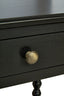 Esperance Living Heritage One Drawer Bobble Detail Black Wooden Bedside Table House of Isabella UK