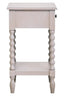 Esperance Living Heritage One Drawer Bobble Detail Grey Wooden Side Table House of Isabella UK