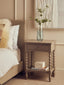 Esperance Living Heritage One Drawer Bobble Detail Grey Wooden Side Table House of Isabella UK