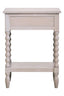 Esperance Living Heritage One Drawer Bobble Detail Grey Wooden Side Table House of Isabella UK