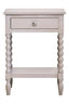 Esperance Living Heritage One Drawer Bobble Detail Grey Wooden Side Table House of Isabella UK