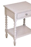 Esperance Living Heritage One Drawer Bobble Detail Grey Wooden Side Table House of Isabella UK