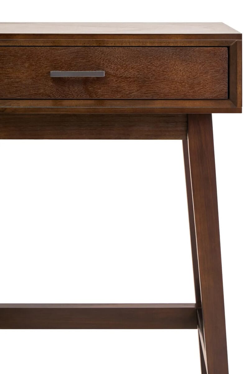 Esperance Living Heritage One Drawer Walnut Wood Finish Side Table House of Isabella UK