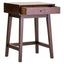 Esperance Living Heritage One Drawer Walnut Wood Finish Side Table House of Isabella UK