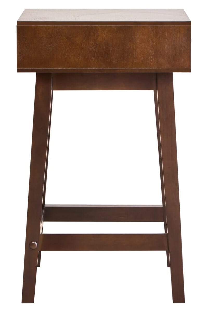 Esperance Living Heritage One Drawer Walnut Wood Finish Side Table House of Isabella UK