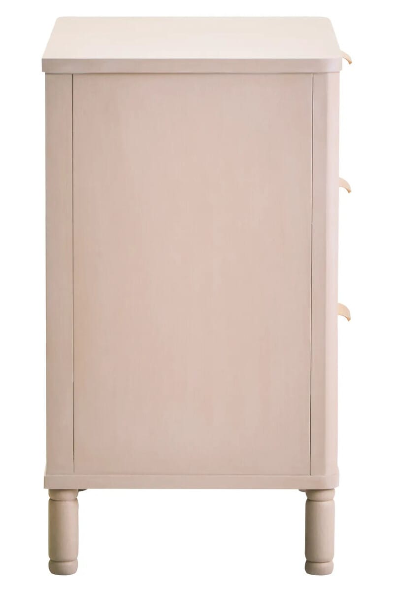 Esperance Living Heritage Reed Detail Taupe Three Drawer Wooden Chest House of Isabella UK