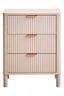 Esperance Living Heritage Reed Detail Taupe Three Drawer Wooden Chest House of Isabella UK
