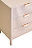 Esperance Living Heritage Reed Detail Taupe Three Drawer Wooden Chest House of Isabella UK