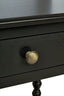 Esperance Living Heritage Two Drawer Bobble Detail Black Wooden Console Table House of Isabella UK