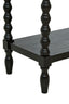 Esperance Living Heritage Two Drawer Bobble Detail Black Wooden Console Table House of Isabella UK