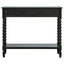 Esperance Living Heritage Two Drawer Bobble Detail Black Wooden Console Table House of Isabella UK